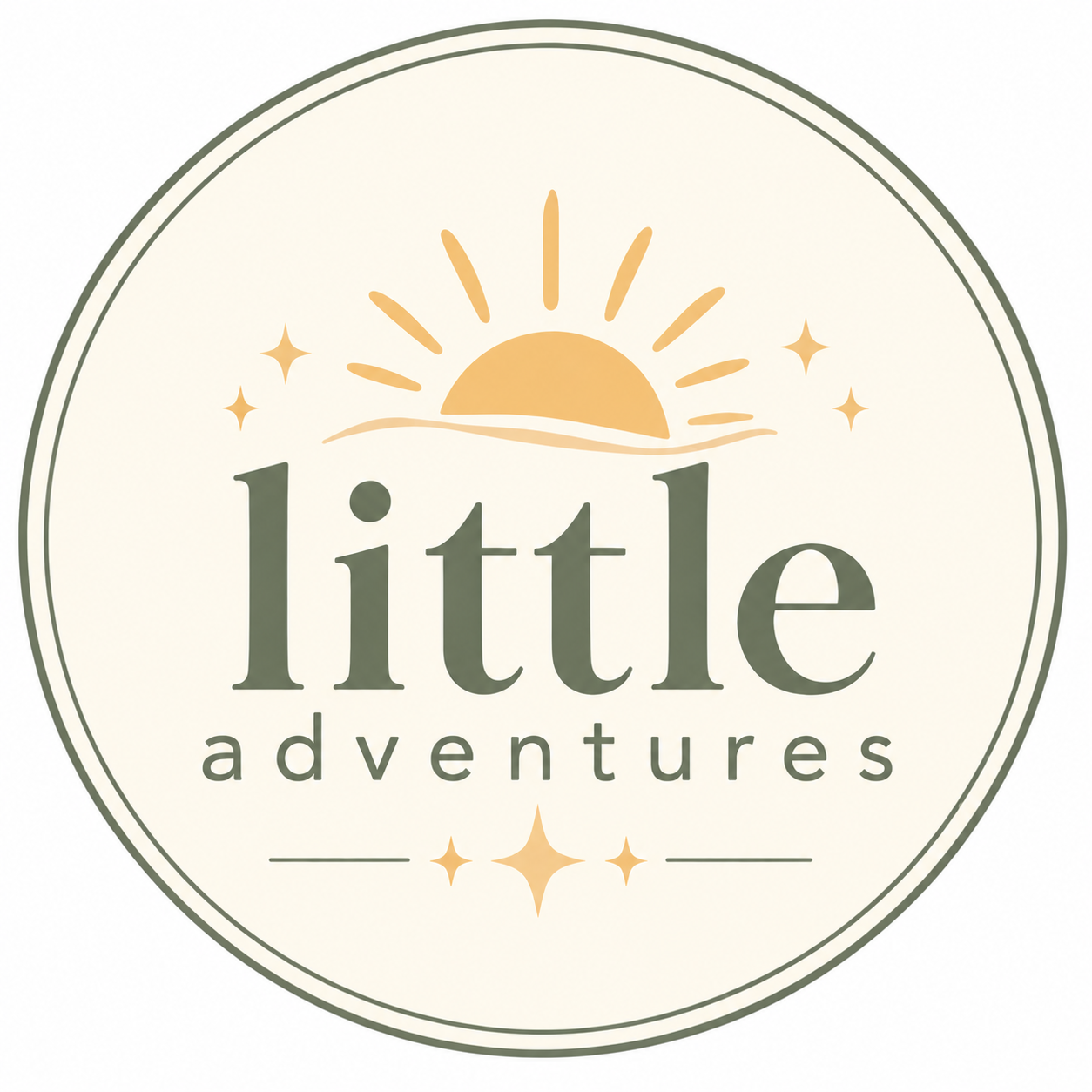 Little Adventures sunrise and stars badge